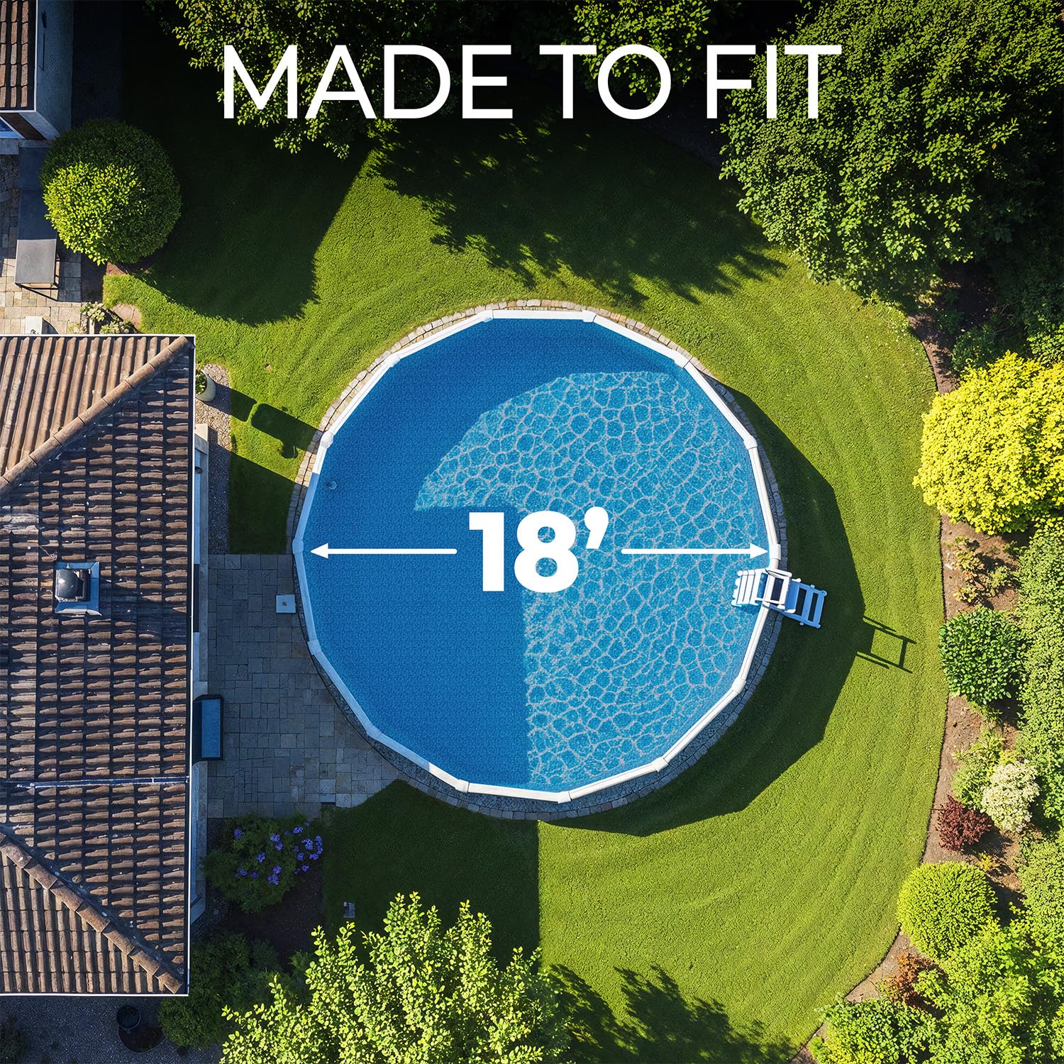 18 Foot Round Pool Liner for Above Ground Swimming Pools - Unibead Style, 52 Inch Wall Height, Standard Gauge, Durable Vinyl, for Steel Sided Above Ground Pools, Boulder Swirl - Image 4
