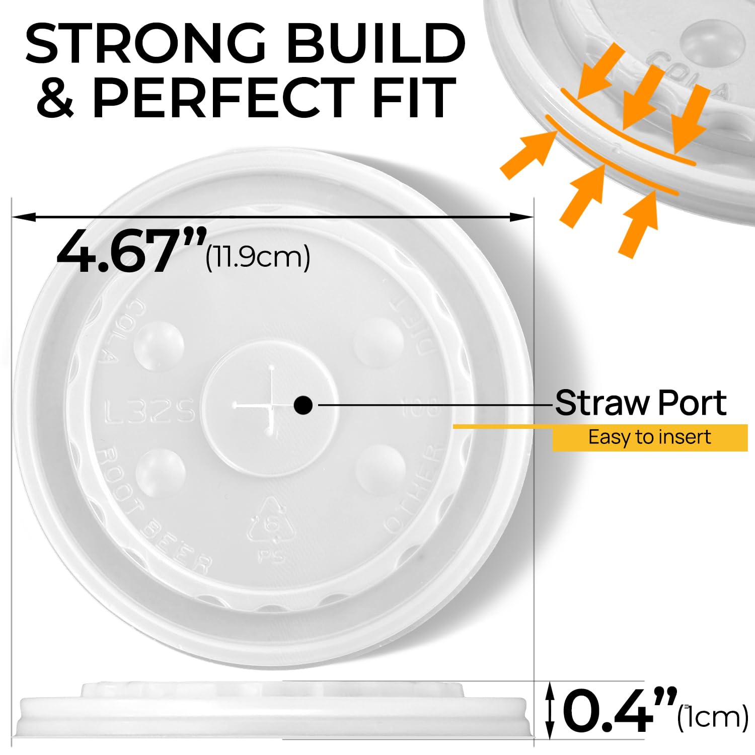 32 Oz Styrofoam Cups with Lids (25 Pack) Large Foam Cups for Hot and Cold Drinks, Insulated White Styrofoam Coffee Cups, Soda, Juice, Tea - Made in USA - Image 4