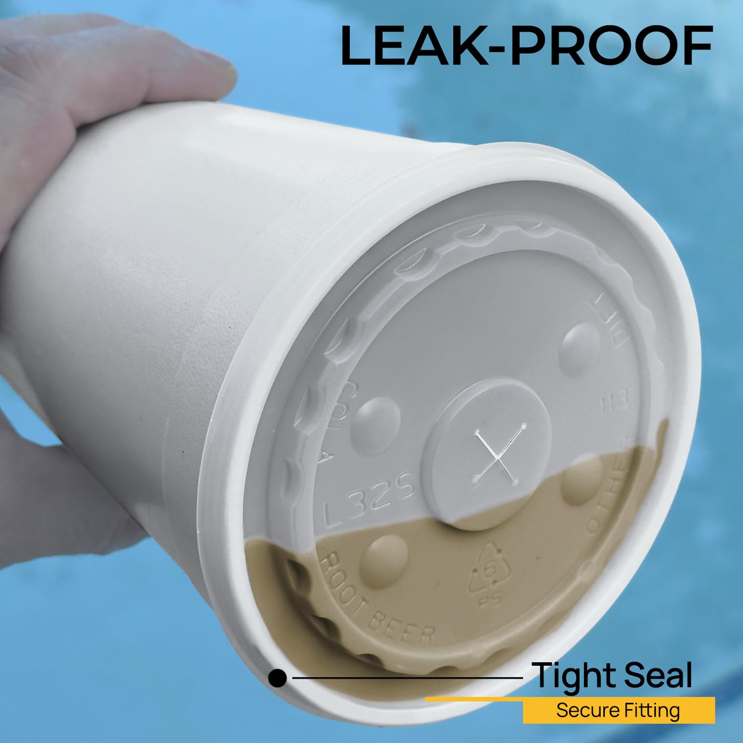 32 Oz Styrofoam Cups with Lids (25 Pack) Large Foam Cups for Hot and Cold Drinks, Insulated White Styrofoam Coffee Cups, Soda, Juice, Tea - Made in USA - Image 5